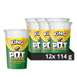 Pot Noodle Chicken & Mushroom King Pot Noodle instant vegetarian snack quick to make noodles 12x 114 g