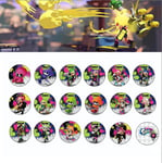 17pcs Nfc Mini Carte Ronde Pour Splatoon 3, Perle Et Coralie Amiibo Pour Splatoon Serie 1-3 Compatible Avec Nintendo Switch/Switch Oled