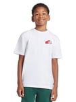 New Balance Junior Boys Authentic Brand T-Shirt - White, White, Size 8-9 Years