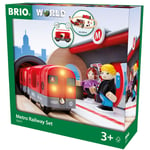 Brio Train Set Metro Railway Wooden Track with Station Tunnel Train for Ages 3+