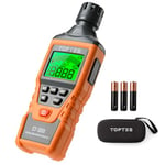 TopTes CT-300 Détecteur Monoxyde de Carbone Portable, Détecteur CO+Alarme Sonore et Visuelle, 0-5000PPM, Alarme CO, Écran LCD Rétroéclairé, pour Maison, Voiture, Camping, Voyage (3 Piles)-Orange