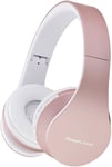 Casque Bluetooth Sans Fil - Casque Sans Fil Avec Micro Int¿¿gr¿¿ - Hi-Fi Stereo Micro Sd/Tf, Fm Radio Casque Pliables Pour Iphone/Android/Ipad/Ordinateurs Portables (Or Rose)