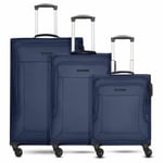 Franky Melbourne 3.0 Set de valises à 4 roulettes 3pcs avec soufflet extensible dark blue (FRA12356-02)