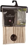 Linder 0513 /EF/375FR Rideau à Oeillets Baya Aspect Lin Naturel Rayé Ecru/Ficelle 145 x 265 cm