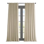 HPD Half Price Drapes Heritage Rideaux occultants en Velours Pelucheux pour Chambre à Coucher et Salon, 1 x Panneau, 127 x 243,8 cm (l x L), Crème (Au Lait Creme)