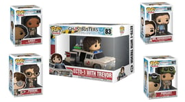 LOT 5 FUNKO POP GHOSTBUSTERS AFTERLIFE ECTO 1 TREVOR LUCKY PODCAST PHOEBE