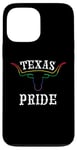 Coque pour iPhone 13 Pro Max Drapeau arc-en-ciel pour le mois de la Gay Pride du Texas