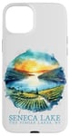 iPhone 15 Plus Seneca Lake Sunset Vineyard Finger Lakes NY Nostalgic Art Case