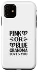 Coque pour iPhone 11 Rose ou bleu « Grandma Loves You » – Baby Shower