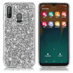 Samsung Glitter Galaxy A40 kuoret - Hopea Hopea/Harmaa