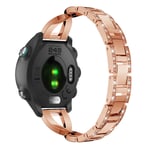 Garmin 20mm Forerunner 245 X-muotoinen strassikivinen kellonauha - Ruusukulta Pinkki