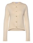 Mango Striped Cardigan With Jewel Buttons Beige