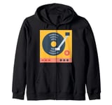 Vinyl Record Player Album Zip Hoodie