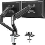 ELIVED Dual Monitor Arm Adjustable Gas Powered Ergonomic PC Monitor Stand for M