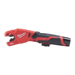 Milwaukee M12 PCSS-202C Rörkap med 2,0 Ah batteri, väska och laddare