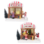 Xmas Music House Glowing Dining Car Music Box Desktop Decorative Ornament Tab UK