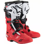 Crosstövlar alpinestars - Tech 10 enduro svart röd vit 48 mikrofiber