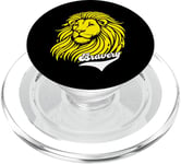 Lion jaune Bravery Lion inspirant mignon PopSockets PopGrip pour MagSafe