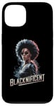 Coque pour iPhone 13 Blacknificent Black Pride African Roots Hommage Art