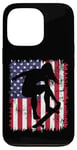 Coque pour iPhone 13 Pro Skateboard Girl Skateboarder Drapeau américain Patineuse Roll 2