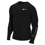 Nike DD1990-010 Pro Dri-FIT Sweatshirt Men's Black/White Size L-T