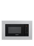 Indesit Push&Amp;Go Mwi120Gx Built-In Microwave With Grill - Stainless Steel - Microwave Only