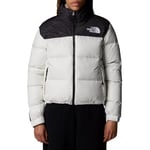 The Noth Face Women's 1996 Retro Nuptse Down Jacket, White Dune/Tnf Black Tn, 3XL