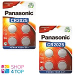 8 Panasonic CR2025 Pile Lithium 3V Cell Coin Bouton 4BL Blister Exp 2032 Neuf