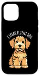 Coque pour iPhone 12/12 Pro Dessin animé « I Speak Fluent Dog », mignon chiot