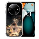 Cokitec Coque Renforcée pour Xiaomi Redmi A3 Manga One Piece Ace Noir