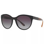 Burberry BE4236 Oval Sunglasses, Black/Grey Gradient