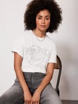 Mint Velvet Cotton Fleetwood Mac T-Shirt, White