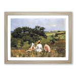 William Merritt Chase The Fairytale Classic Painting Framed Wall Art Print, Ready to Hang Picture for Living Room Bedroom Home Office Décor, Oak A2 (64 x 46 cm)