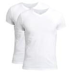 Gant 2P Basic V-Neck T-Shirt Vit bomull X-Large Herr