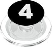 #4 Jersey Varsity Uniform Number Sport PopSockets PopGrip for MagSafe