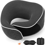 AYhome Travel Pillow, Memory Foam Neck Pillow for Travel, Portable Flight Pillow