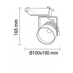 Profilé Encastrable Noir Diffuseur Noir 41mm Noir Fin h10mm pour Ruban led 2m