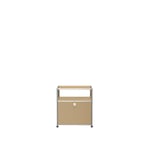 USM - USM Haller 57 Side table, USM Beige - Sängbord - Fritz Haller,Paul Schärer - Beige - Metall