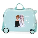 Disney Frozen Frosted Light Valise pour Enfant Bleu 50 x 38 x 20 cm Rigide ABS Fermeture à Combinaison latérale 34 l 1,8 kg 4 Roues Équipement à Main