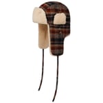 Stetson bomber cap wool check  - navy/beige/ burned orange  - L - Naturkompaniet