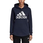 Adidas Women Must Haves Badge of Sport Hooded Sweatshirt - Legend Ink/White, Large