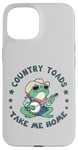 Coque pour iPhone 15 Cool Cowboy Toad jouant de la musique, Country "Toads", Take Me Home