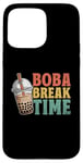 Coque pour iPhone 15 Pro Max Boba Break Time Thé au lait Bubble Tea Boba Pearl Lover