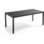 Table de jardin en aluminium gris anthracite