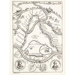 Artery8 Hogarth La Mottraye Park Artillery Battle Russians Turks Map Premium Wall Art Canvas Print 18X24 Inch