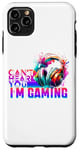 Coque pour iPhone 11 Pro Max Can't Hear You I'm Gaming Casque de jeu vidéo amusant