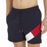 Tommy Hilfiger Badebukser Solid Flag Swim Shorts Mørkblå nylon X-Large Herre