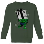 Marvel The IncRougeible Hulk Christmas Present Pull de Noël pour enfants - Vert Forêt - 7-8 ans