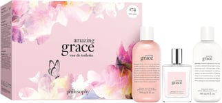 PHILOSOPHY AMAZING GRACE SET: 1 x EDP SPRAY 60ML / 1 x FIRMING BODY EMULSION 180ML /  1 x SHOWER GEL 180ML