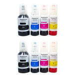 Non-OEM Ink for Epson EcoTank ET-2751  Inkjet Printer  x 8 Bottles